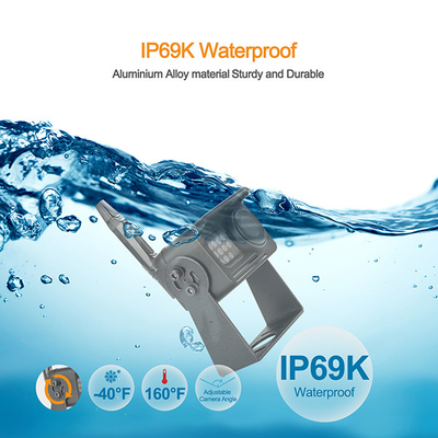 IP69K مقاوم للماء RV كاميرا الرؤية الخلفية نظام إشارة لاسلكي مع 2 كاميرات