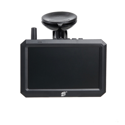 شاشة رقمية للرؤية الخلفية IP68 مقاس 5 بوصة مزودة بكاميرا مضادة للماء وقوس استدارة