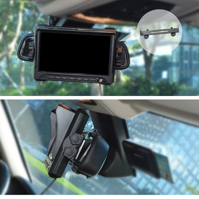 7 بوصة شاشة سوداء للسيارة مقاومة للماء كاميرا للرؤية الليلية مع مصباح أحمر