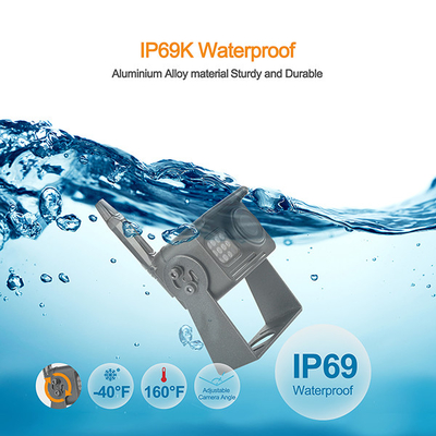 مقاوم للماء IP69K HD كاميرا الرؤية الخلفية 1080P AHD شاحن سيارة استقبال